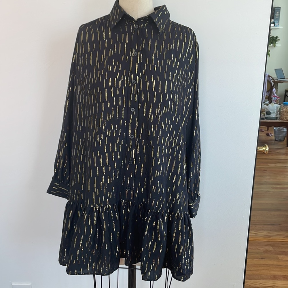 Zara button up mini dress